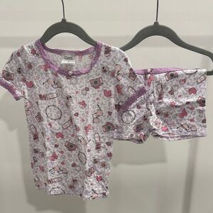 Esme Kids Pajama Set - Pink and Purple Fun Print